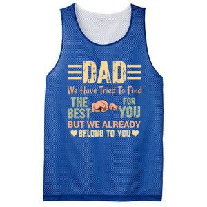 Distressed Retro Dad From Son Daughter Wife For Father's Great Gift Mesh Reversible Basketball Jersey Tank