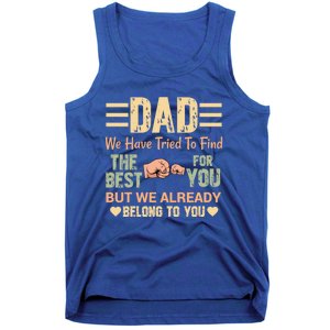 Distressed Retro Dad From Son Daughter Wife For Father's Great Gift Tank Top