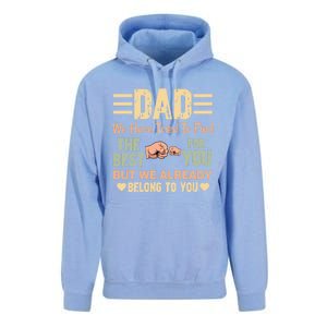 Distressed Retro Dad From Son Daughter Wife For Father's Great Gift Unisex Surf Hoodie