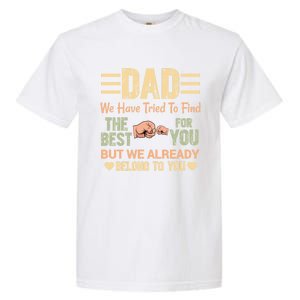 Distressed Retro Dad From Son Daughter Wife For Father's Great Gift Garment-Dyed Heavyweight T-Shirt