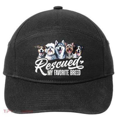 Dog Rescue Dog Dog Adoption Adopted Dog Dog Lover 7-Panel Snapback Hat