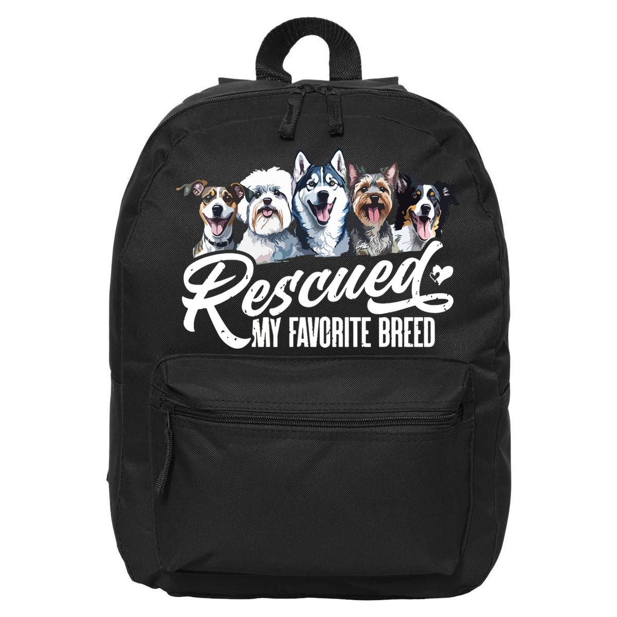 Dog Rescue Dog Dog Adoption Adopted Dog Dog Lover 16 in Basic Backpack