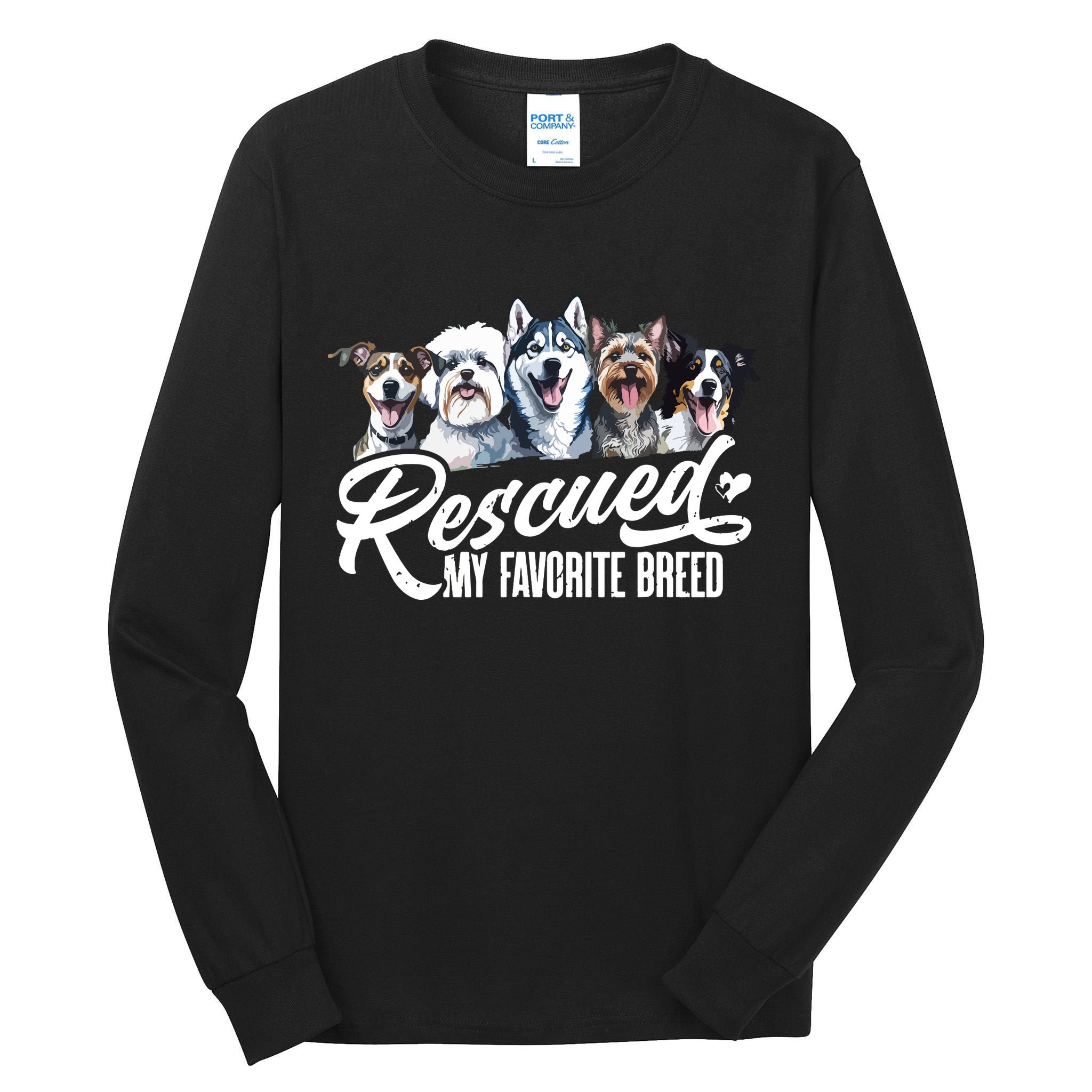 Dog Rescue Dog Dog Adoption Adopted Dog Dog Lover Tall Long Sleeve T-Shirt