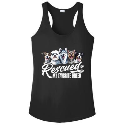 Dog Rescue Dog Dog Adoption Adopted Dog Dog Lover Ladies PosiCharge Competitor Racerback Tank