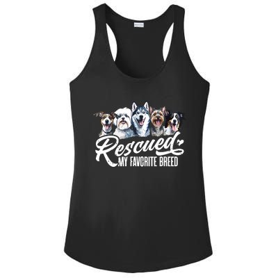 Dog Rescue Dog Dog Adoption Adopted Dog Dog Lover Ladies PosiCharge Competitor Racerback Tank