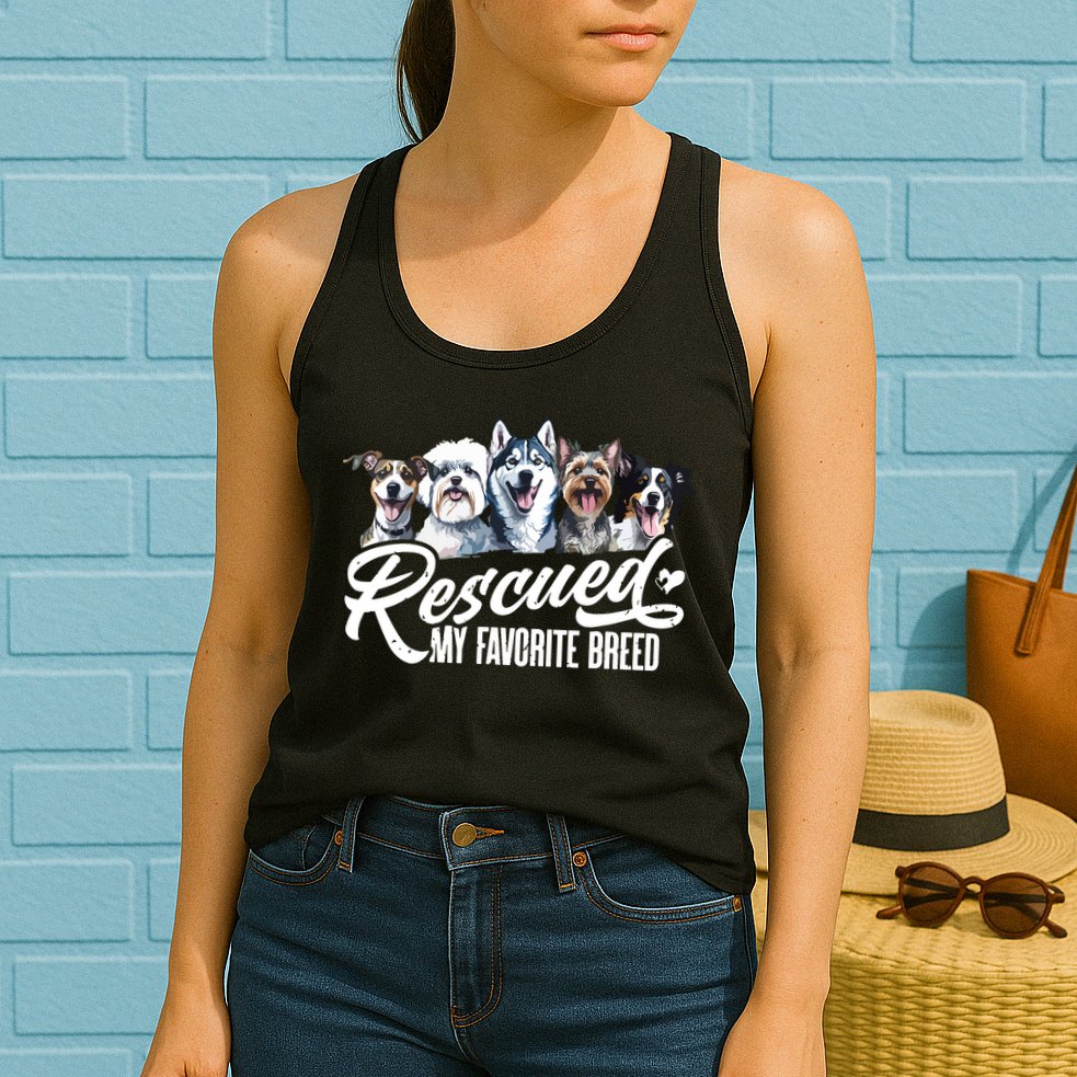 Dog Rescue Dog Dog Adoption Adopted Dog Dog Lover Womens Tank Top