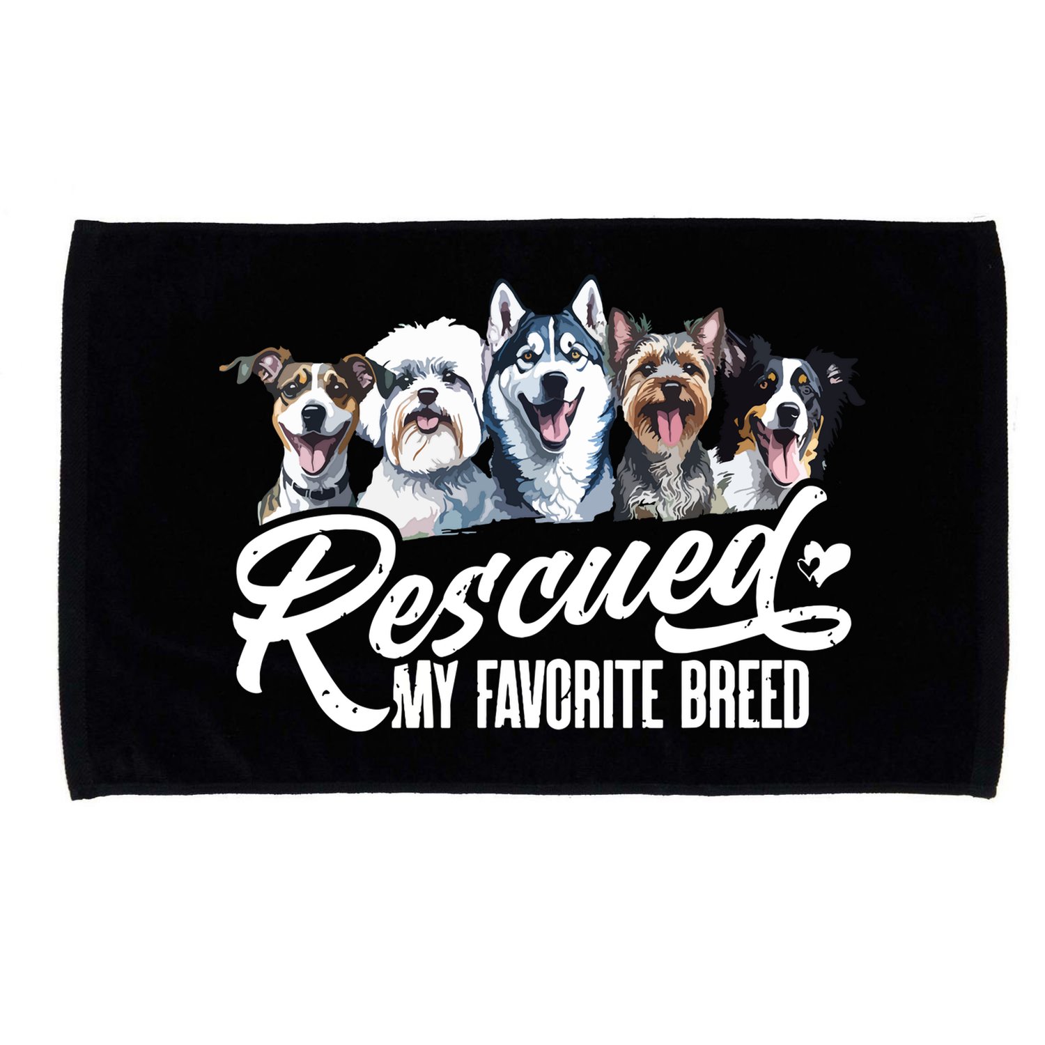 Dog Rescue Dog Dog Adoption Adopted Dog Dog Lover Microfiber Hand Towel