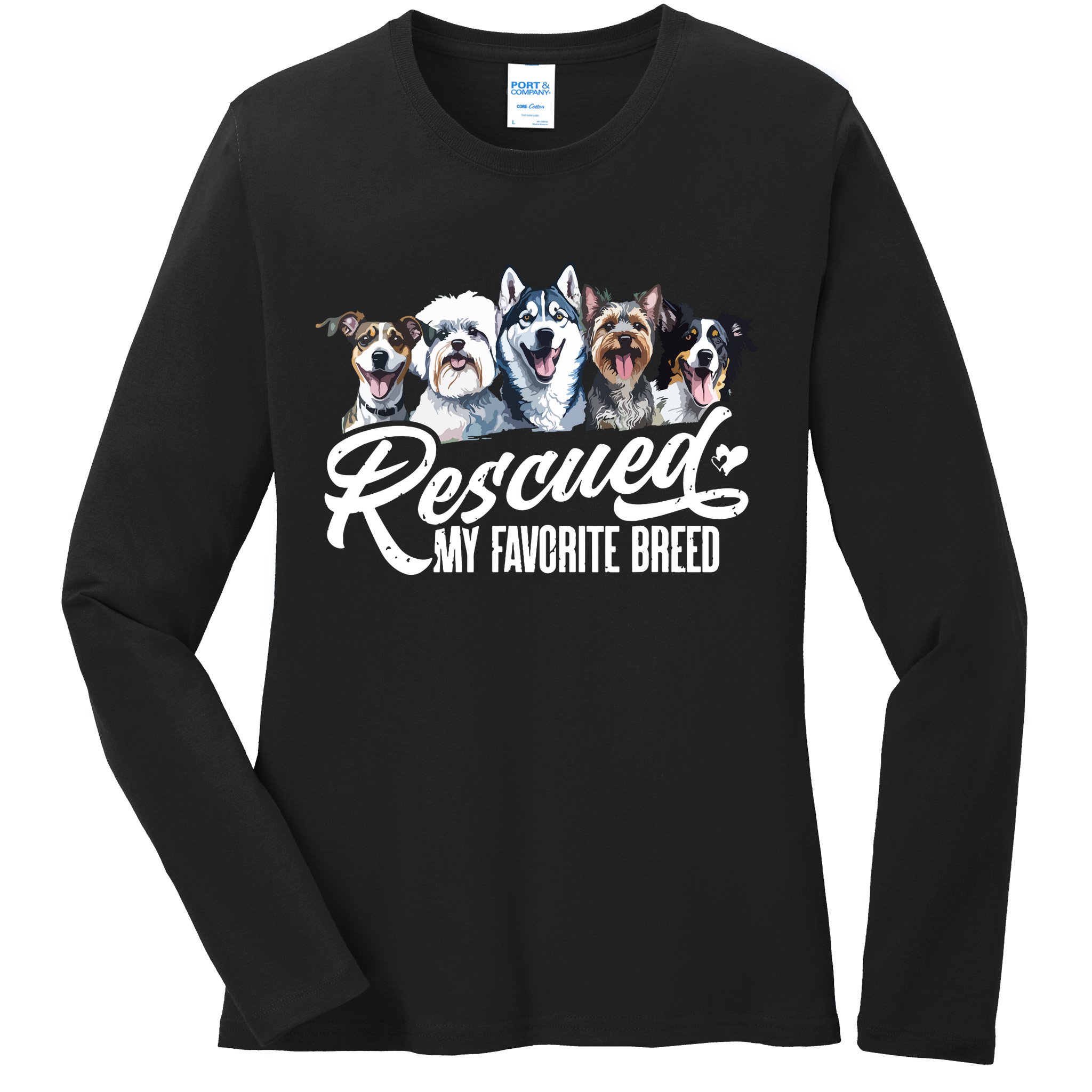 Dog Rescue Dog Dog Adoption Adopted Dog Dog Lover Ladies Long Sleeve Shirt