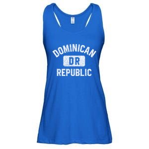 Dominican Republic Dr Gym Style Distressed White Print Cool Gift Ladies Essential Flowy Tank