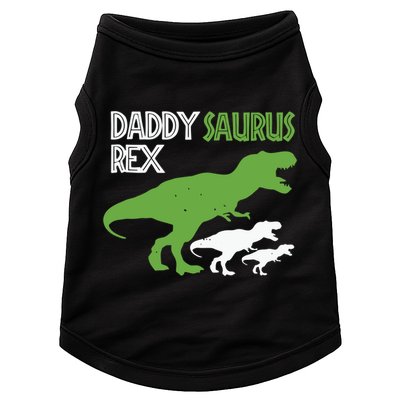 Daddysaurus Rex Daddy Saurus T Rex Dad Of Two Fathers Day Gift Doggie Tank