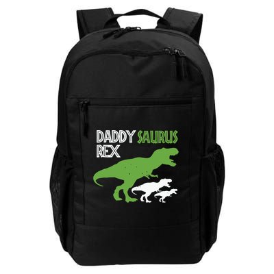 Daddysaurus Rex Daddy Saurus T Rex Dad Of Two Fathers Day Gift Backpack