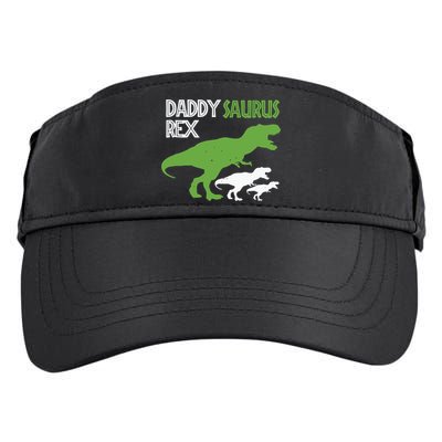 Daddysaurus Rex Daddy Saurus T Rex Dad Of Two Fathers Day Gift Adult Drive Performance Visor