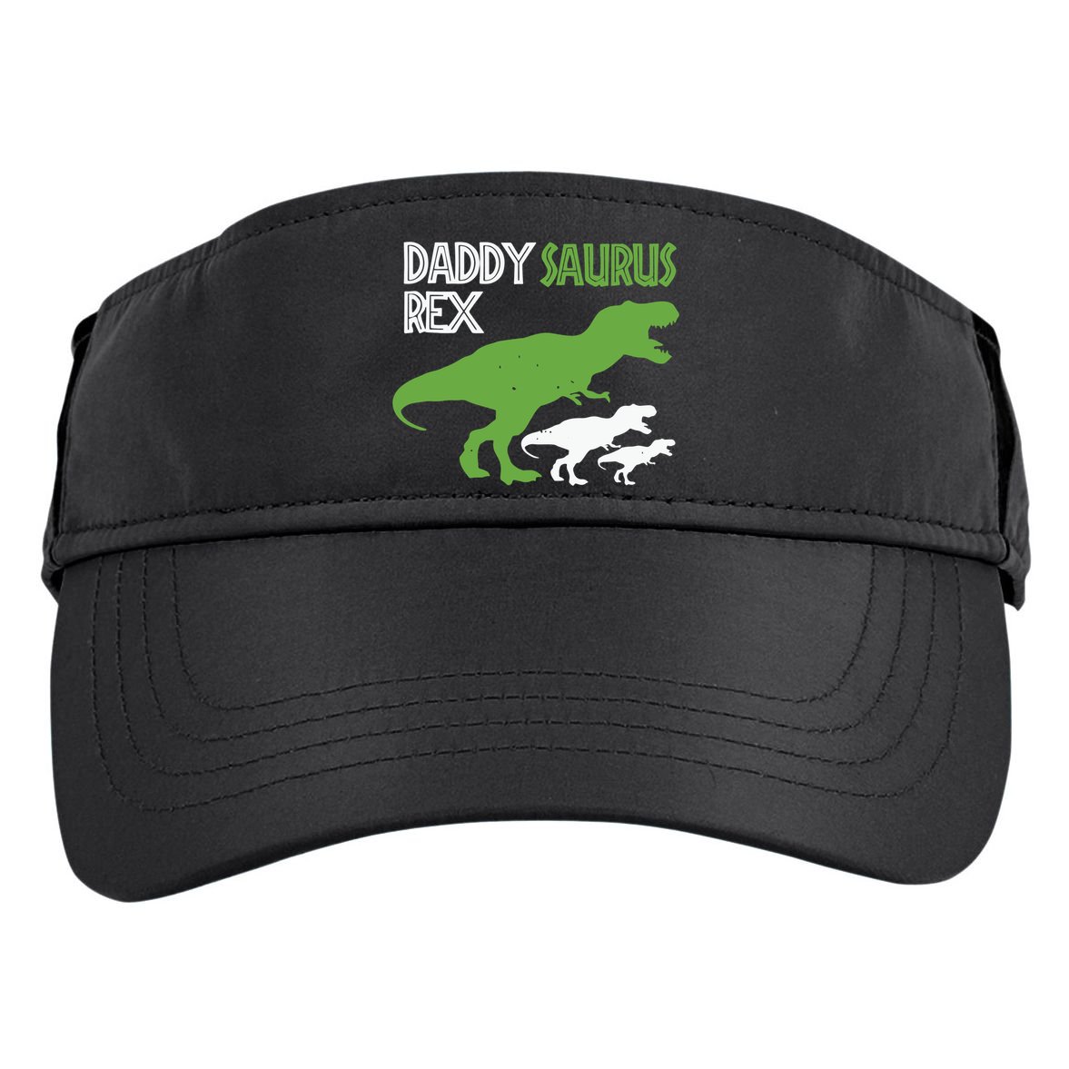 Daddysaurus Rex Daddy Saurus T Rex Dad Of Two Fathers Day Gift Adult Drive Performance Visor