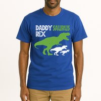 Daddysaurus Rex Daddy Saurus T Rex Dad Of Two Fathers Day Gift Tall T-Shirt