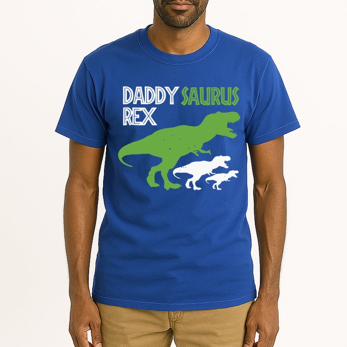 Daddysaurus Rex Daddy Saurus T Rex Dad Of Two Fathers Day Gift Tall T-Shirt
