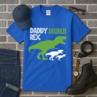 Daddysaurus Rex Daddy Saurus T Rex Dad Of Two Fathers Day Gift Tall T-Shirt