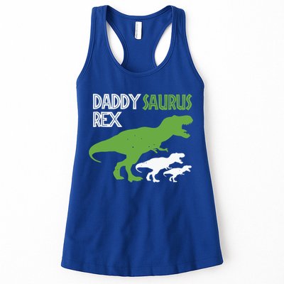 Daddysaurus Rex Daddy Saurus T Rex Dad Of Two Fathers Day Gift Womens Tank Top