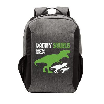 Daddysaurus Rex Daddy Saurus T Rex Dad Of Two Fathers Day Gift Vector Backpack