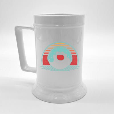 Donut Retro Doughnut Vintage 80s Style Gift Funny Gift Beer Stein