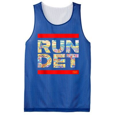 Detroit RUN DET | Detroit Running Michigan MI Mesh Reversible Basketball Jersey Tank