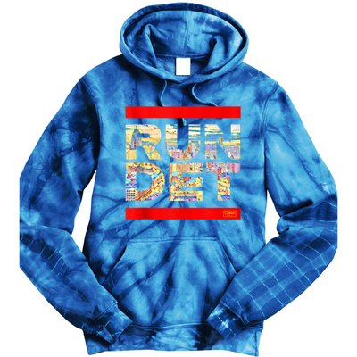 Detroit RUN DET | Detroit Running Michigan MI Tie Dye Hoodie