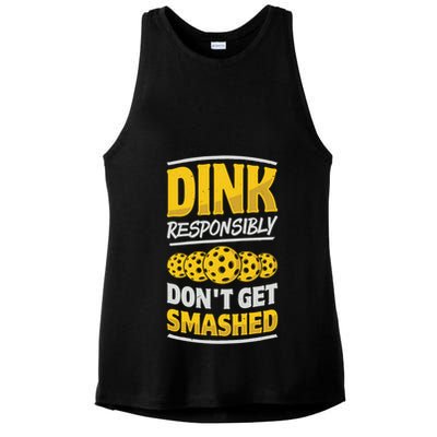 Dink Responsibly DonT Get Smashed Pickleball Paddleball Cute Gift Ladies PosiCharge Tri-Blend Wicking Tank