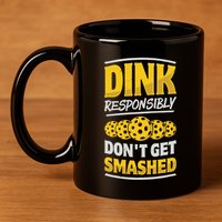 Dink Responsibly DonT Get Smashed Pickleball Paddleball Cute Gift 11oz C Handle Ceramic Mug