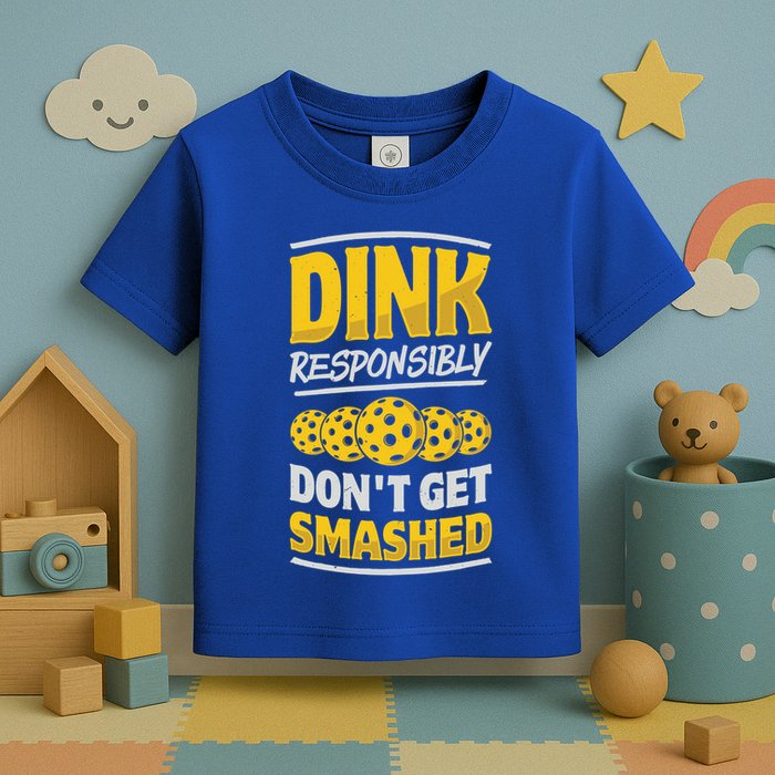 Dink Responsibly DonT Get Smashed Pickleball Paddleball Cute Gift Toddler T-Shirt