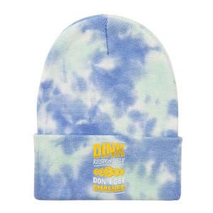 Dink Responsibly DonT Get Smashed Pickleball Paddleball Cute Gift Tie Dye 12in Knit Beanie