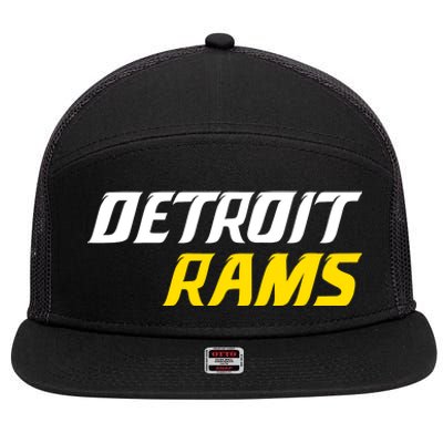 Detroit Rams 7 Panel Mesh Trucker Snapback Hat