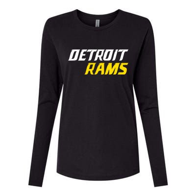 Detroit Rams Womens Cotton Relaxed Long Sleeve T-Shirt