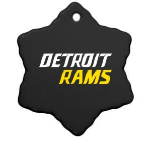 Detroit Rams Ceramic Star Ornament