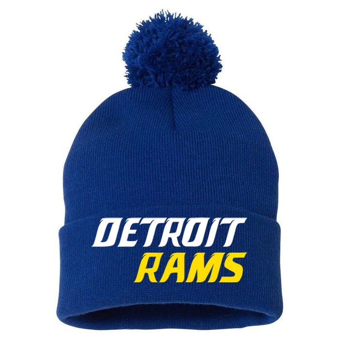 Detroit Rams Pom Pom 12in Knit Beanie