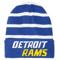 Detroit Rams Striped Beanie with Solid Band