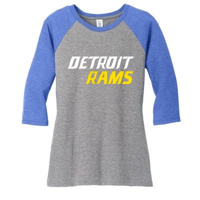 Detroit Rams Women's Tri-Blend 3/4-Sleeve Raglan Shirt