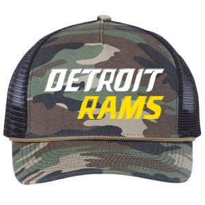 Detroit Rams Retro Rope Trucker Hat Cap