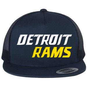 Detroit Rams Flat Bill Trucker Hat