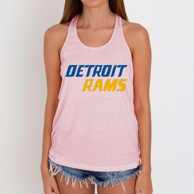 Detroit Rams Women's Knotted Racerback Tank