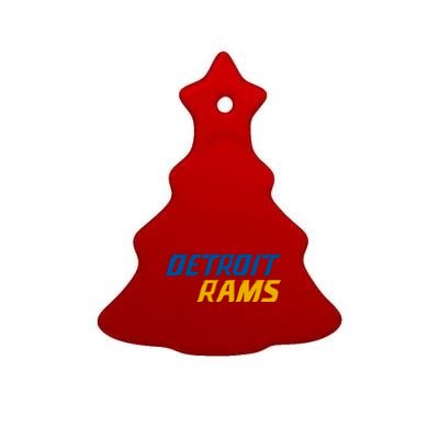 Detroit Rams Ceramic Tree Ornament