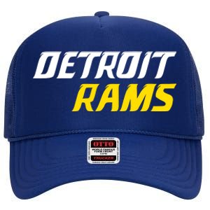 Detroit Rams High Crown Mesh Back Trucker Hat