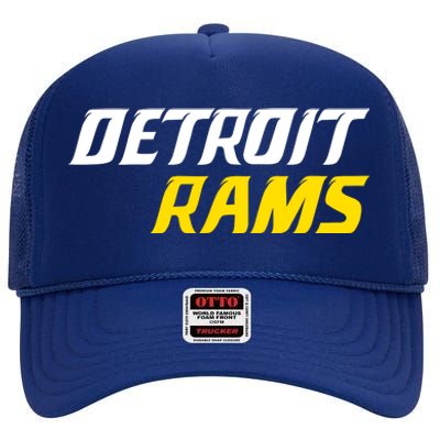 Detroit Rams High Crown Mesh Back Trucker Hat