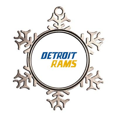 Detroit Rams Metallic Star Ornament