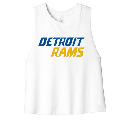 Detroit Rams Women's Racerback Cropped Tank