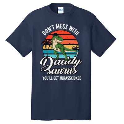 Daddysaurus Rex Dinosaur Daddy TRex Fathers Day Dino Dad Tall T-Shirt