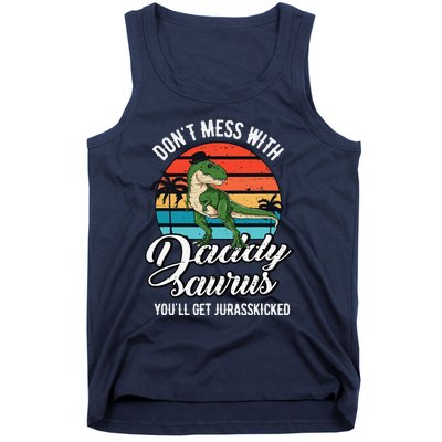 Daddysaurus Rex Dinosaur Daddy TRex Fathers Day Dino Dad Tank Top