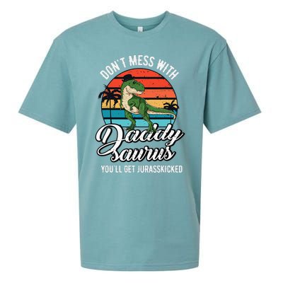 Daddysaurus Rex Dinosaur Daddy TRex Fathers Day Dino Dad Sueded Cloud Jersey T-Shirt