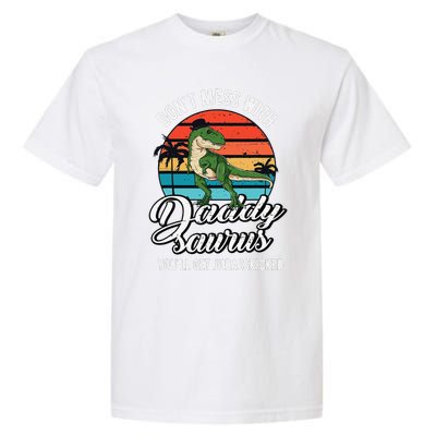 Daddysaurus Rex Dinosaur Daddy TRex Fathers Day Dino Dad Garment-Dyed Heavyweight T-Shirt