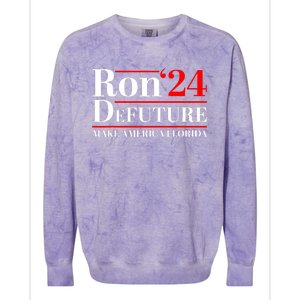 DeFUTURE Ron DeSantis 2024 Make America Florida Colorblast Crewneck Sweatshirt