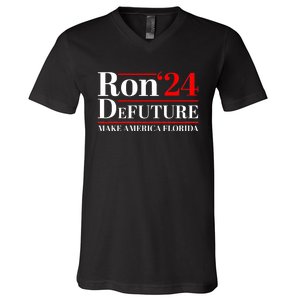 DeFUTURE Ron DeSantis 2024 Make America Florida V-Neck T-Shirt