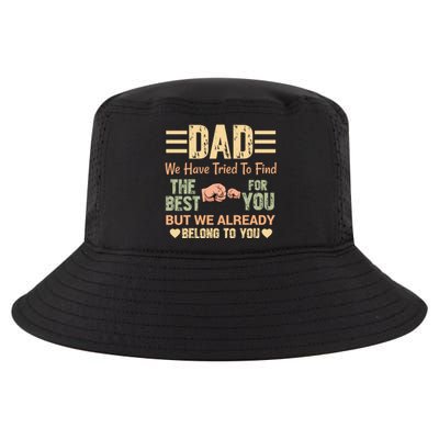 Distressed Retro Dad From Son Daughter Wife For Father's Gift Cool Comfort Performance Bucket Hat